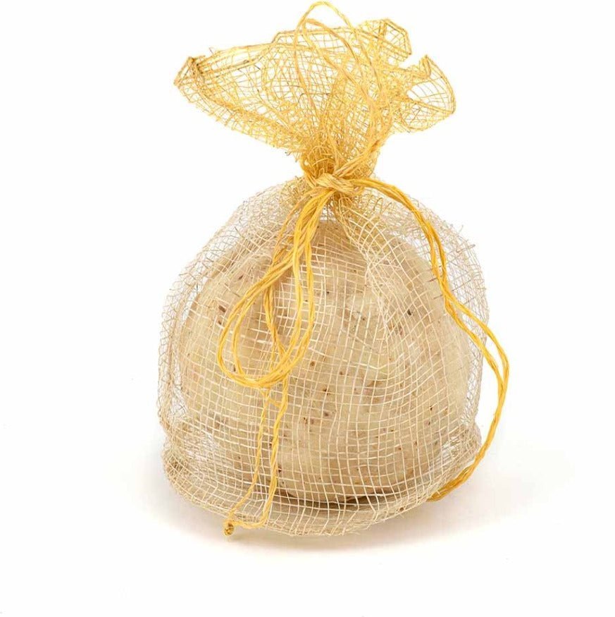 Hand rolled Gardener's Soap in Sinamay Gift Bag