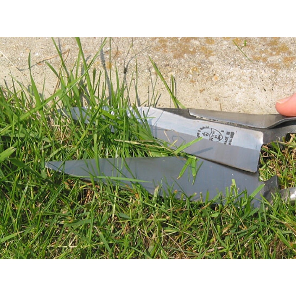 Grass Shears from Burgon &amp; Ball, Being Used to Cut Grass