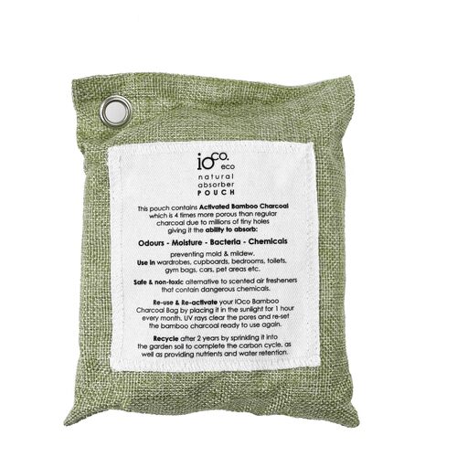 OCO Activated Bamboo Charcoal Absorber 200g Pouch - Green
