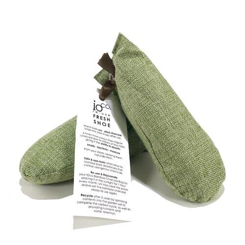 Pair of Charcoal Natural Shoe Absorbers - Green