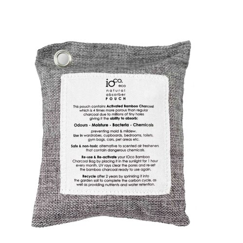 OCO Activated Bamboo Charcoal Absorber 200g Pouch - Grey