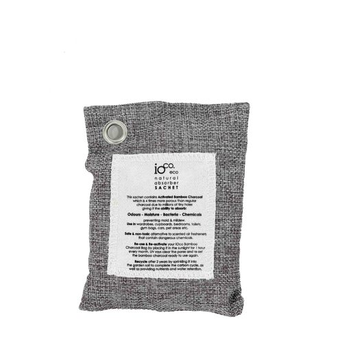 IOCO Activated Bamboo Charcoal Fresh Drawer Sachet - Grey