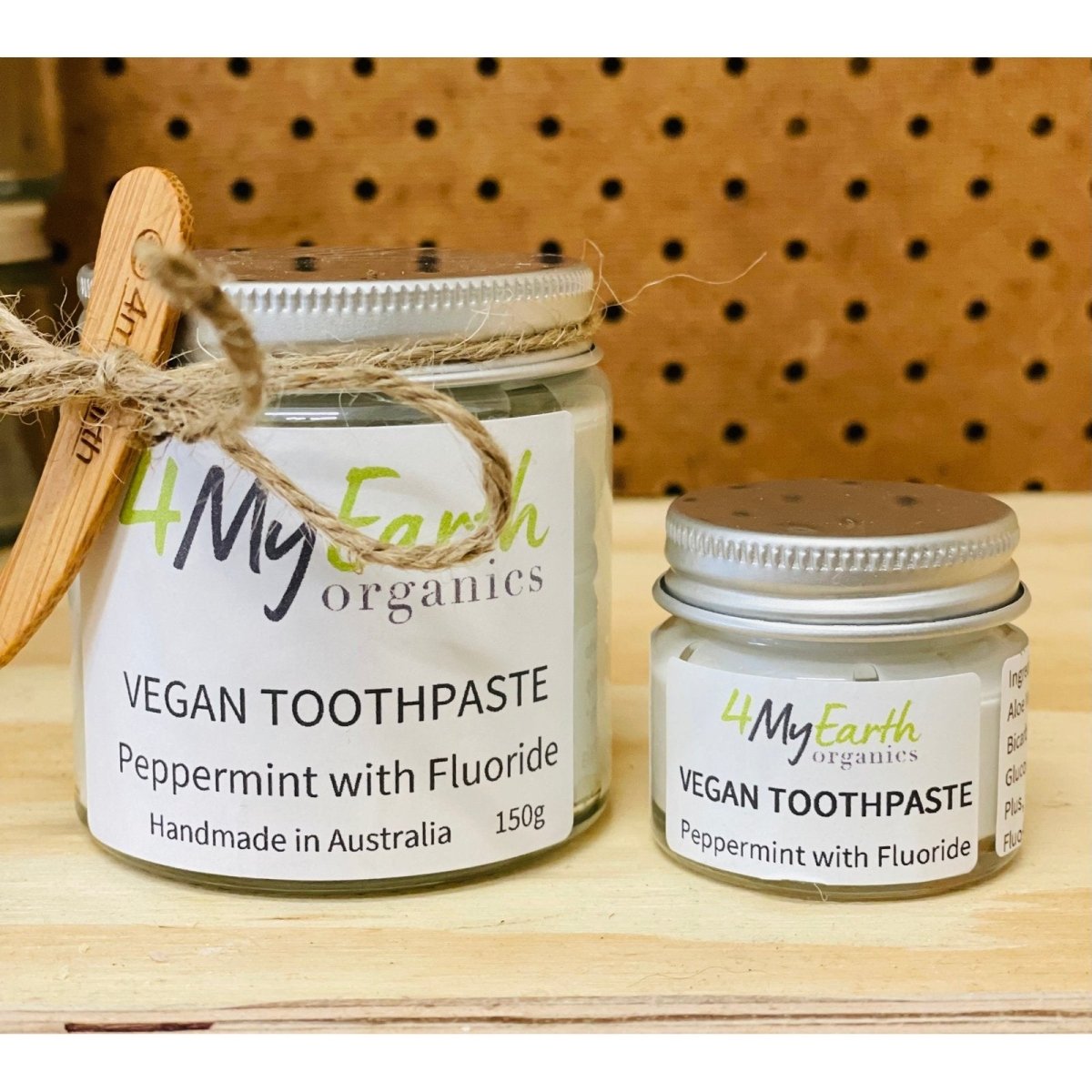 Peppermint Toothpaste in Jar - with Fluoride - Urban Revolution