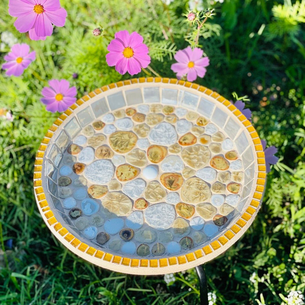 Mosaic Bee Bath by Paulette