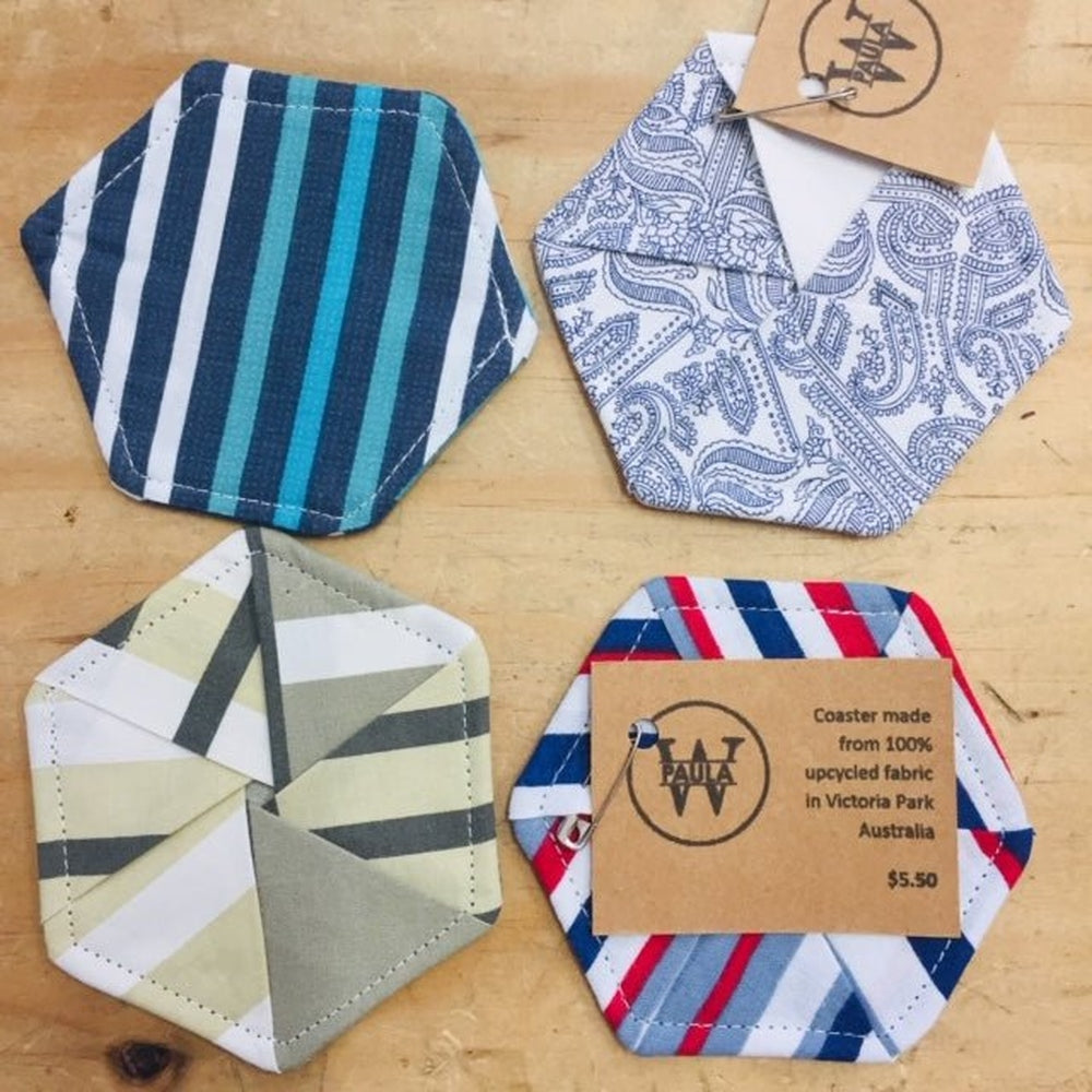 Upcycled Fabric Drink Coasters - Paula W - Urban Revolution