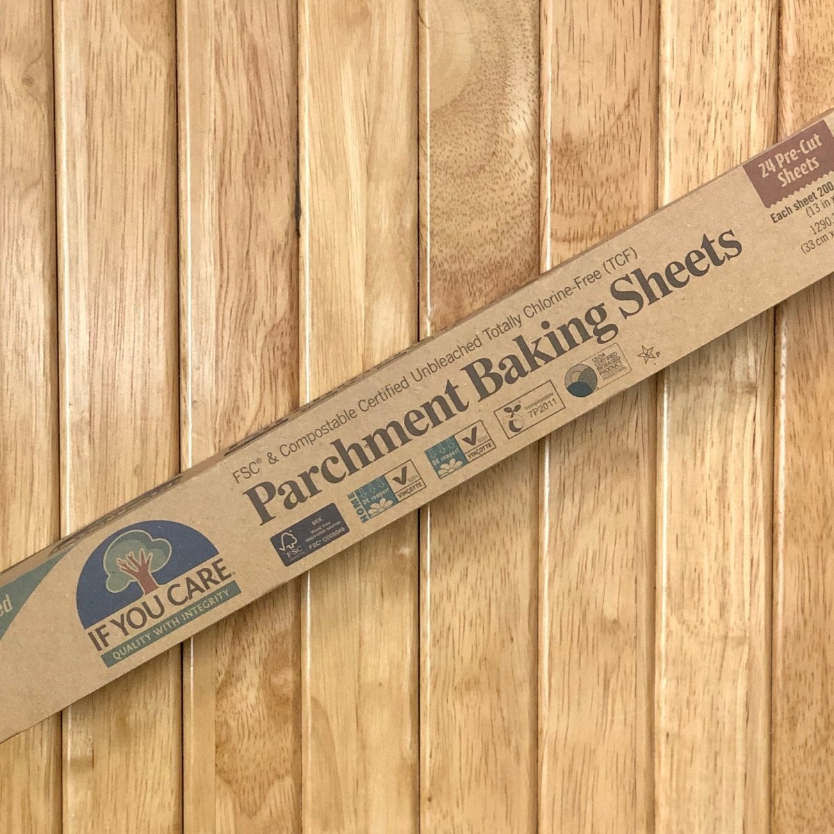 A Box of Chlorine-Free Parchment Baking Sheets from If You Care