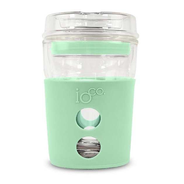 IOco 4oz Piccolo Glass Coffee Traveller - Misty Mint.