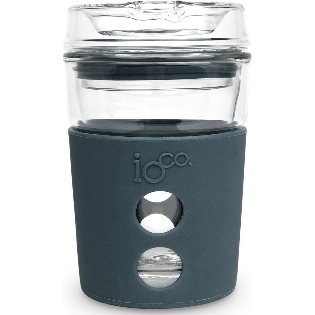 IOco 8oz Reusable Glass Coffee Cup - Midnight Blue