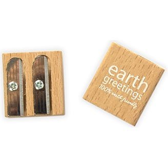 Earth Greetings Wooden Sharpener - Urban Revolution