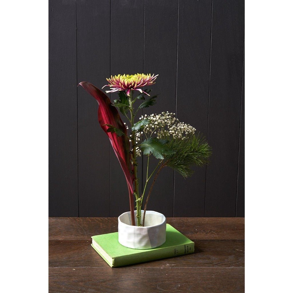 A Beautiful Ikebana Arrangement in the Flower Arranging Bowl, from Burgon &amp; Ball