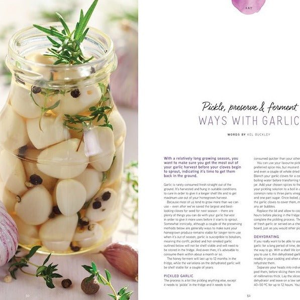 Pip Magazine Inside Spread Page 53-54 - Preserving Garlic