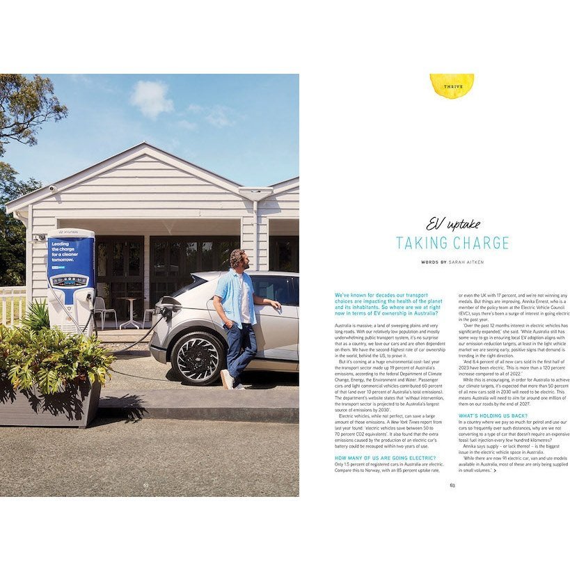 Pip Magazine Inside Spread- The Latest in EV Choices.