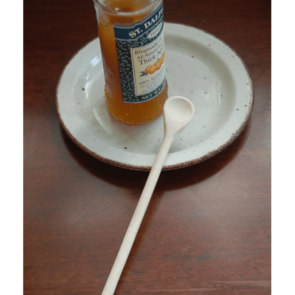 20cm small rounded head wooden jar or mustard spoon