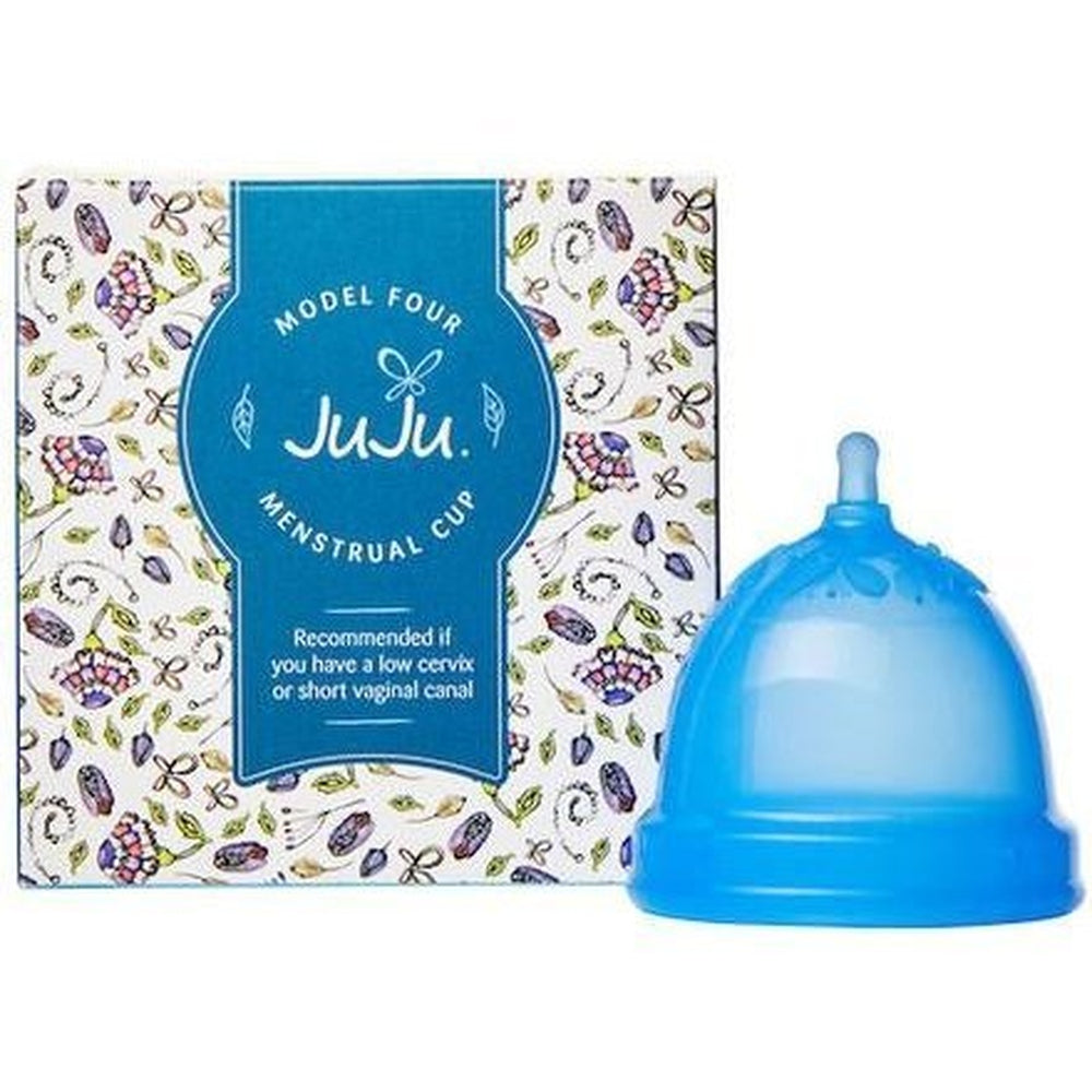 Blue Model Four JuJu Menstrual Cup 