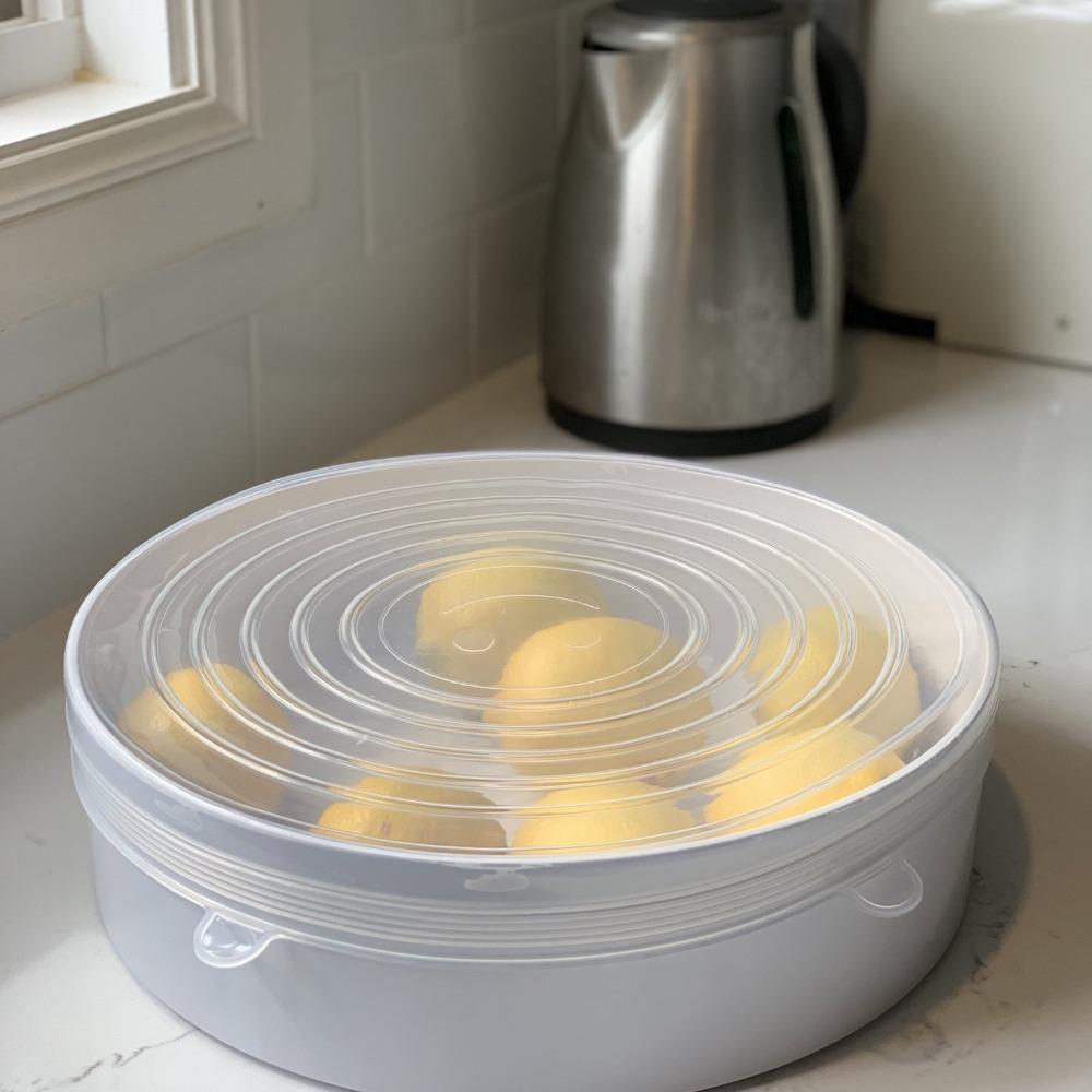 Little Mashies Jumbo Reusable Food Bowl Cover, Over Bowl of Lemons