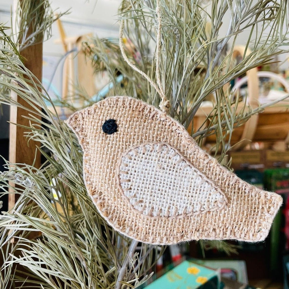 Jute Bird Ornament - Hand made by Fair Trade Artisans in Bangladesh