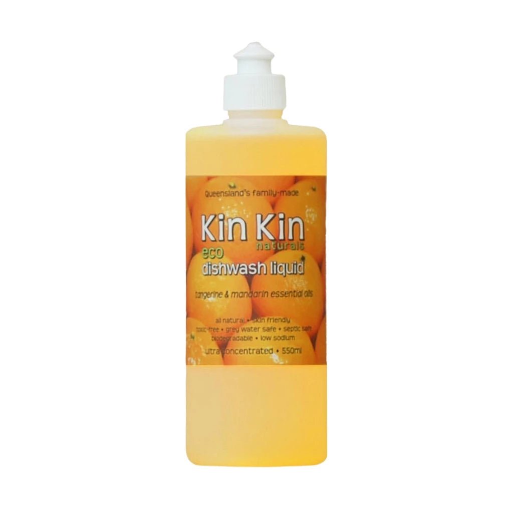 A Single Bottle of Kin Kin Dish Liquid, Tangerine &amp; Mandarin - 550ml, Urban Revolution.