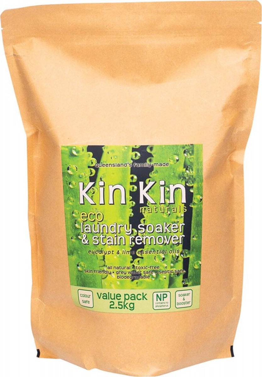 Kin Kin Laundry Soaker and Stain Remover Powder in 2.5kg Bag, Urban Revolution.