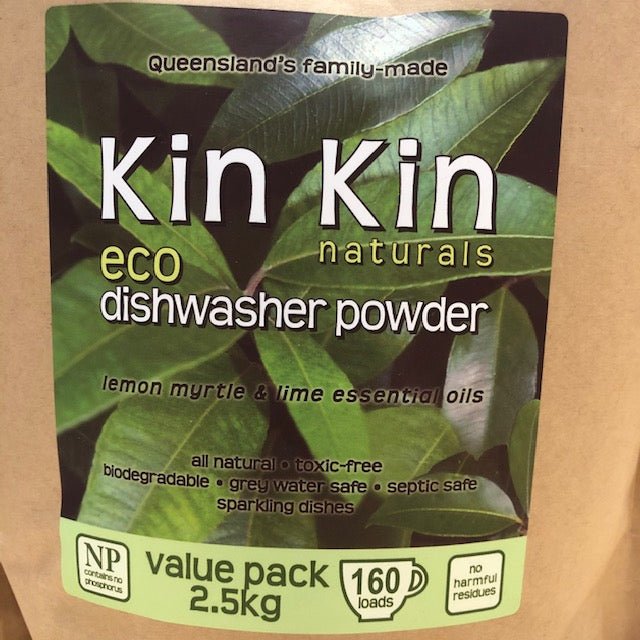 Kin Kin dishwasher powder, label only