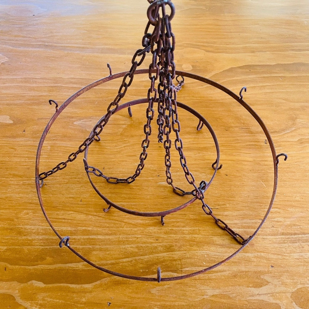 Small and Large Rust Look Hanging Herb Dryers