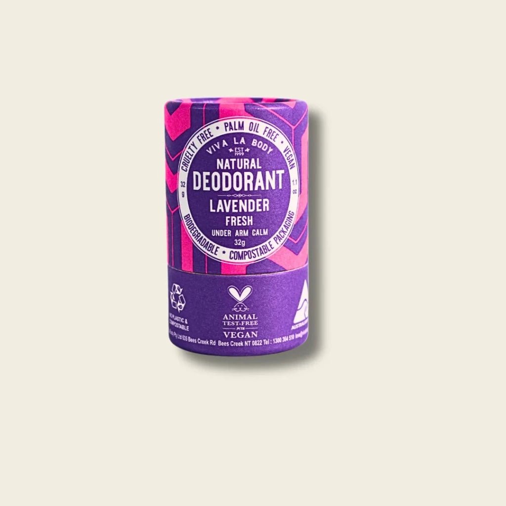 Lavender Fresh Petite Deodorant in Compostable Tube from Viva La Body, Urban Revolution.