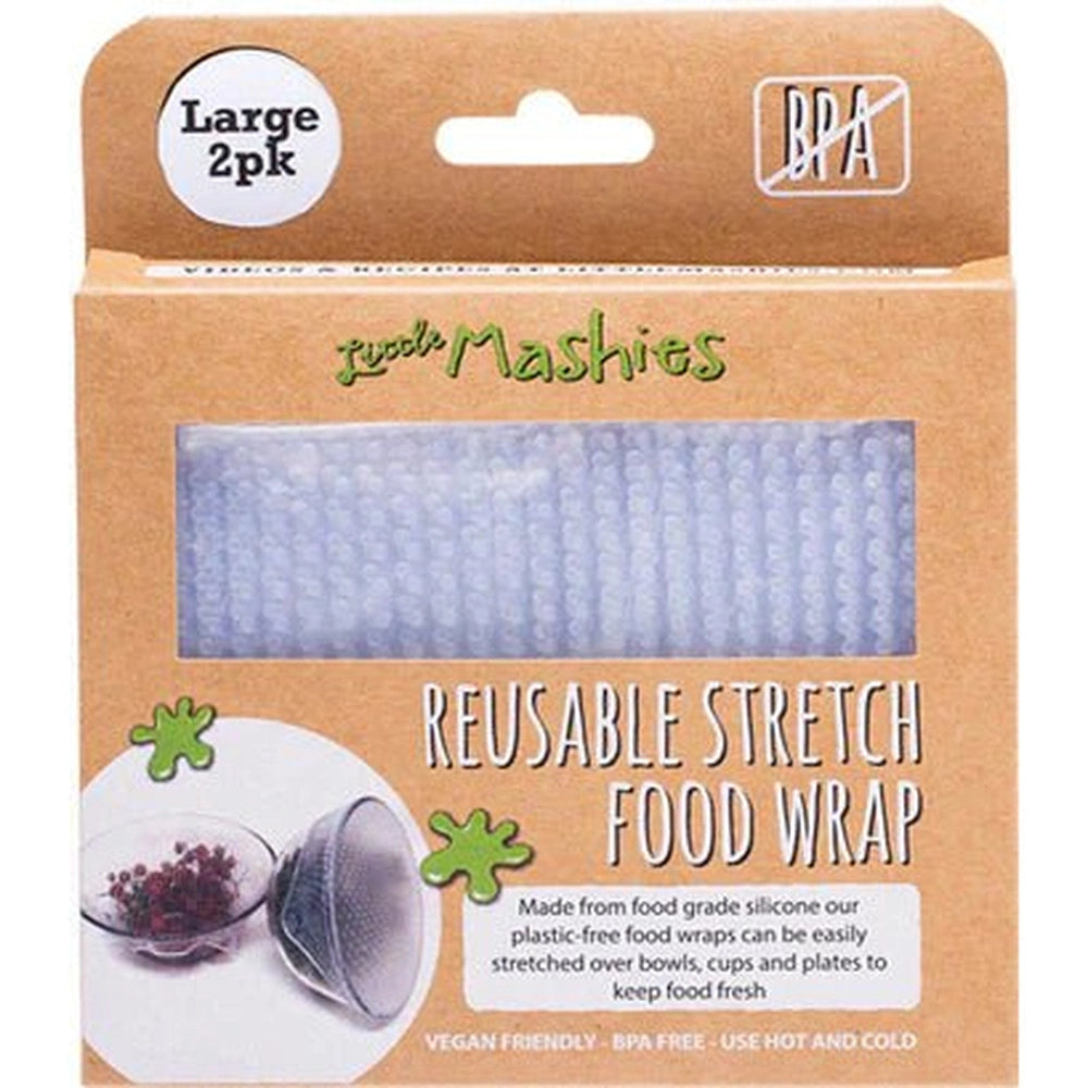 Little Mashies 2pk Large Silicone Food Wraps in Compostable Packaging