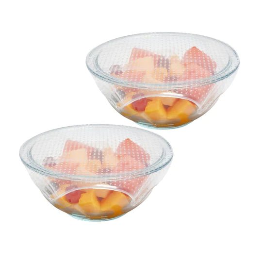 Little Mashies 2pk Large Silicone Food Wraps Covering Bowls