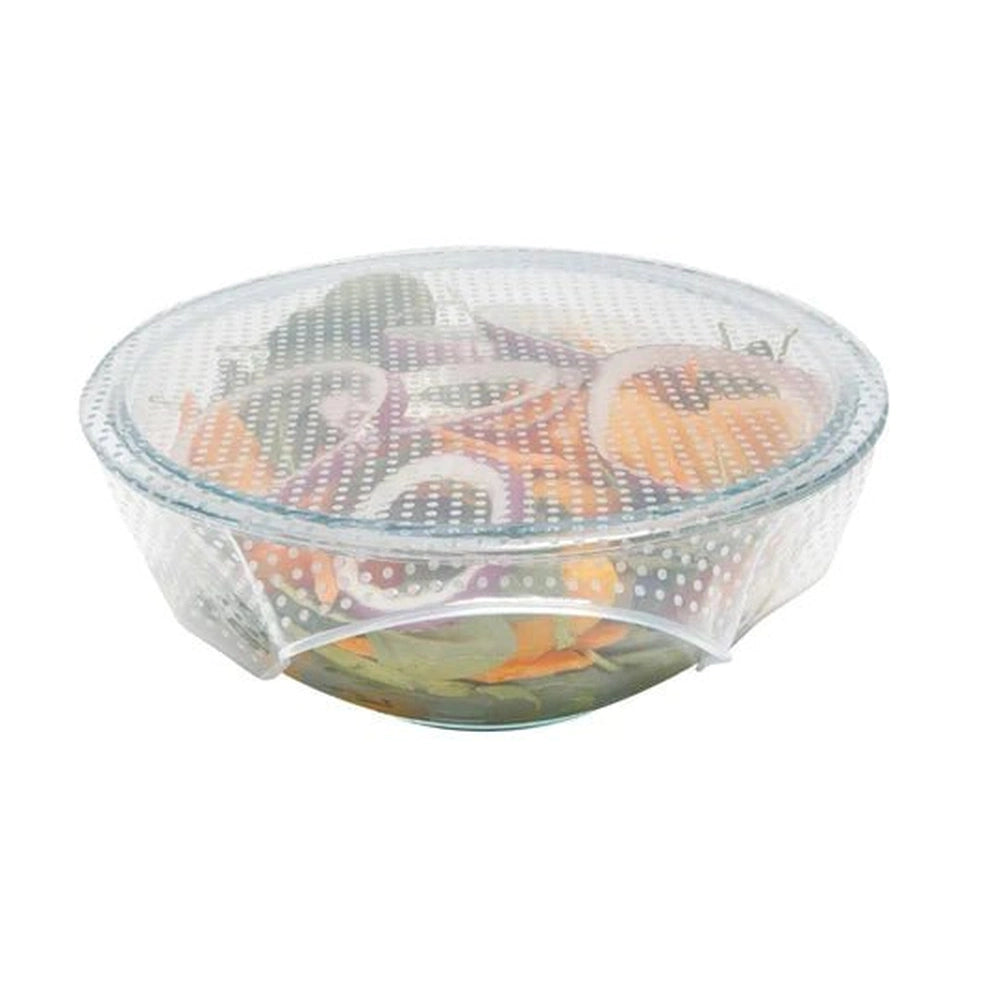 Little Mashies Silicone Food Wraps Covering Salad Bowl