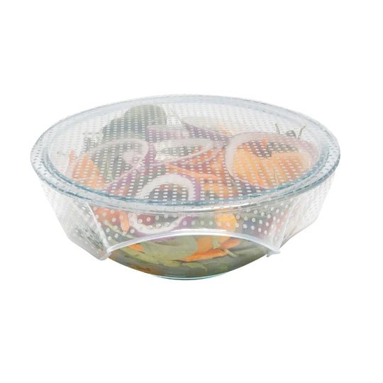 Little Mashies Silicone Food Wraps Covering Salad Bowl