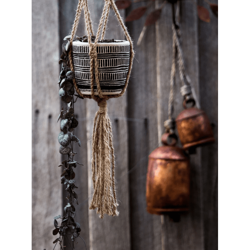 Basket Detail of the Lark Twist and Tassel Pot Hanger from Fair Go Trading