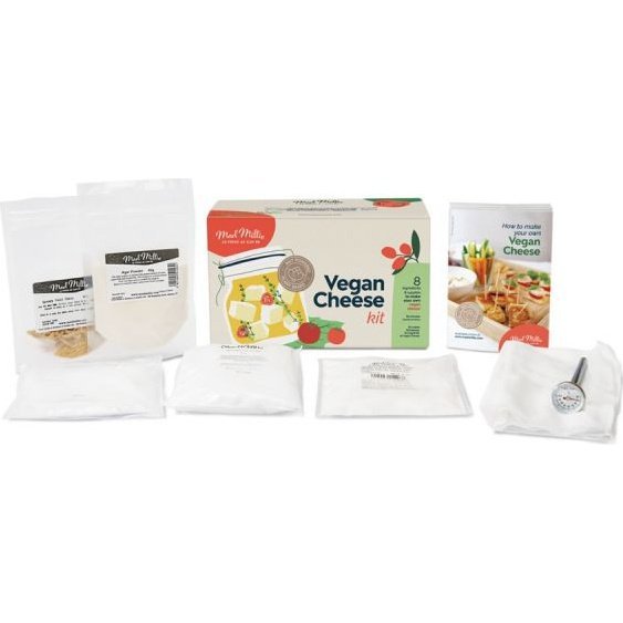The Vegan Cheese Kit from Mad Millie, Showing Contents and New Packaging