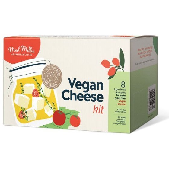 The Vegan Cheese Kit from Mad Millie, Showing New Packaging