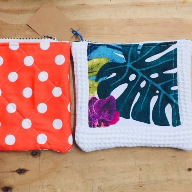 100% Upcycled Medium Zip Pouches in Various Fabrics by Paula W