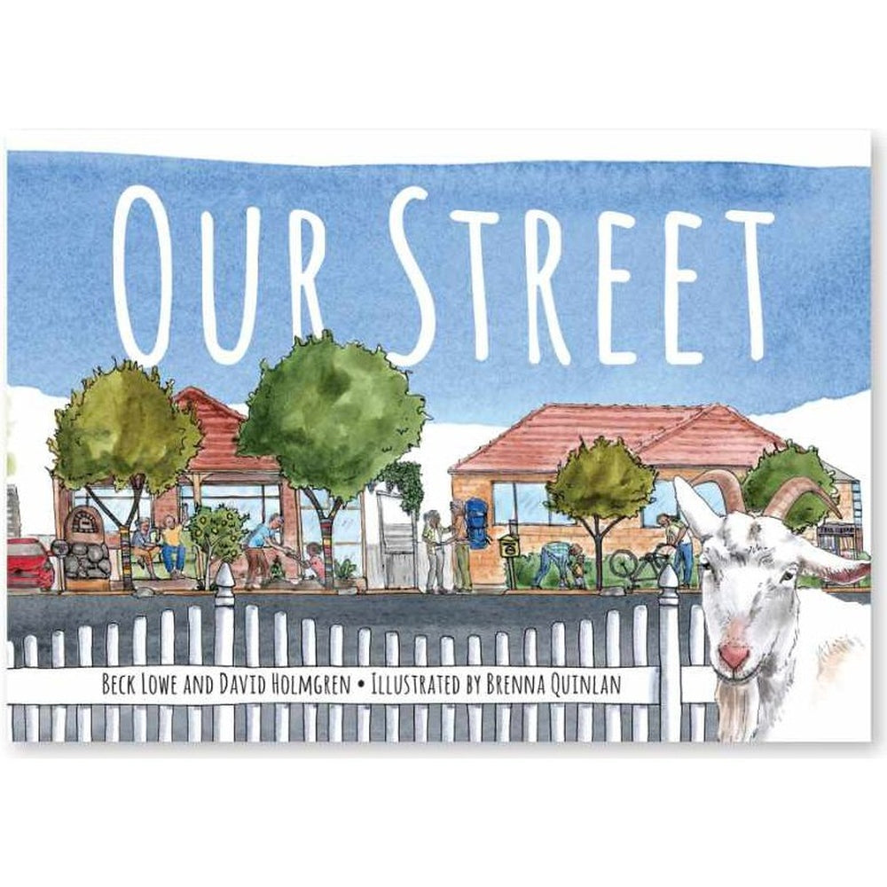 Cover Illustration for Our Street, Written by Beck Lowe and David Holmgren and Illustrated by Brenna Quinlan