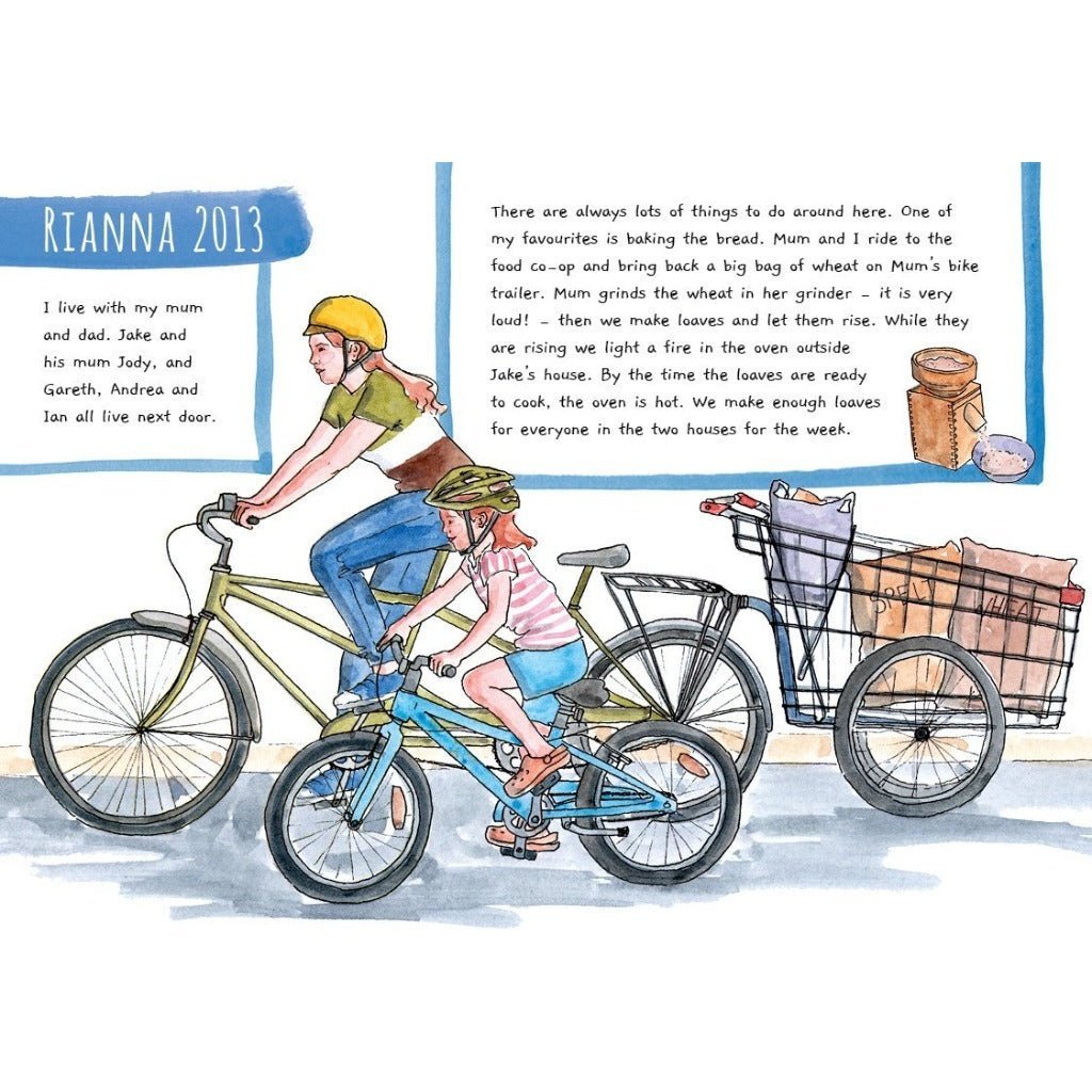Inside Illustration in Our Street, Written by Beck Lowe and David Holmgren and Illustrated by Brenna Quinlan