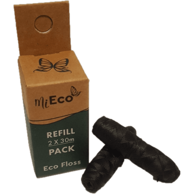 MiEco Bamboo Charcoal Dental Floss Refills - 2 pack - Urban Revolution