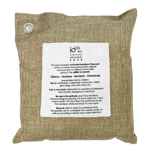 IOCO Activated Bamboo Charcoal Absorber 400g Sack - Natural