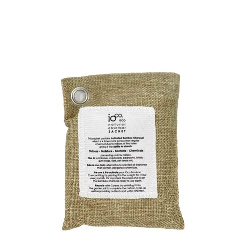 IOCO Activated Bamboo Charcoal Fresh Drawer Sachet - Natural