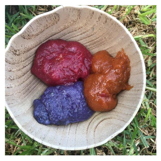 Natural Slime in 3 Colours Made with the Slime Powder in Eco Craft Kit