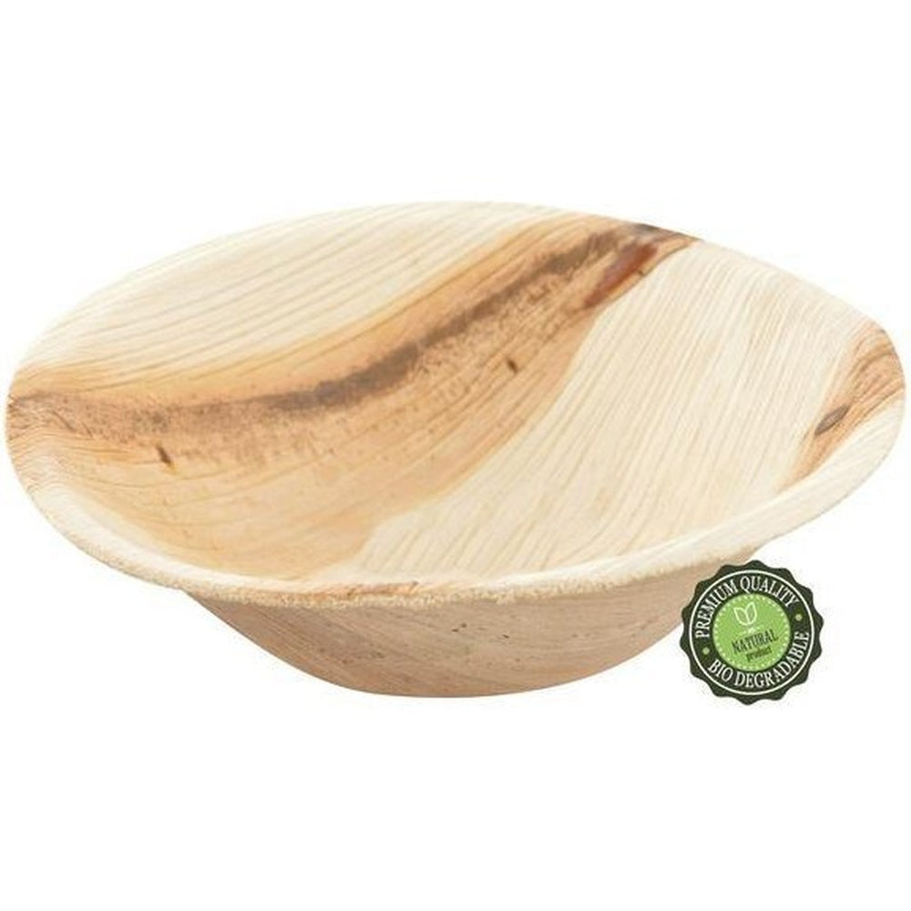 Areca Palm Leaf - Round Leaf Bowls, 3.6 inches, 25 pack