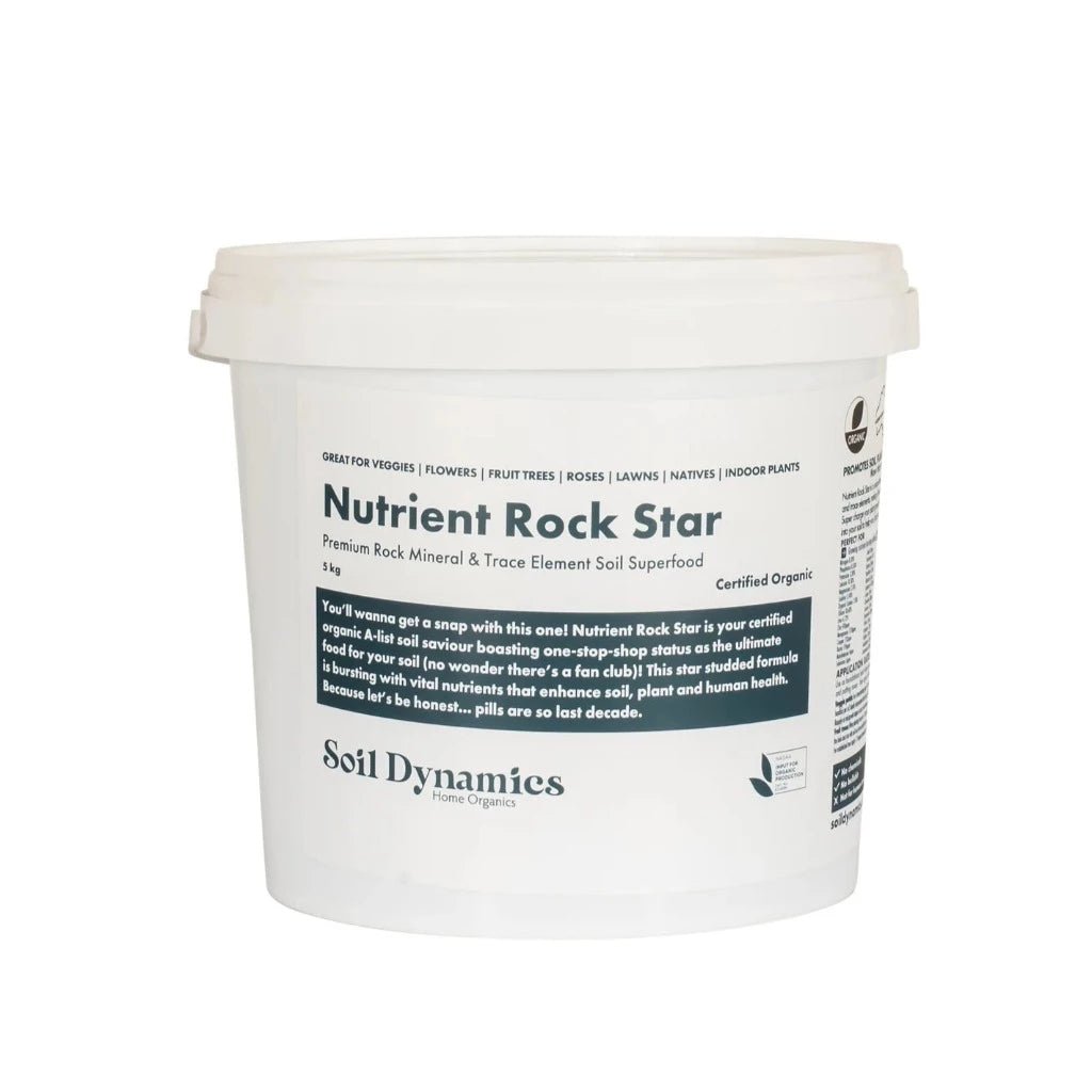 Nutrient Rock Star 5kg Premium Rock Minerals from Soil Dynamics, Urban Revolution.