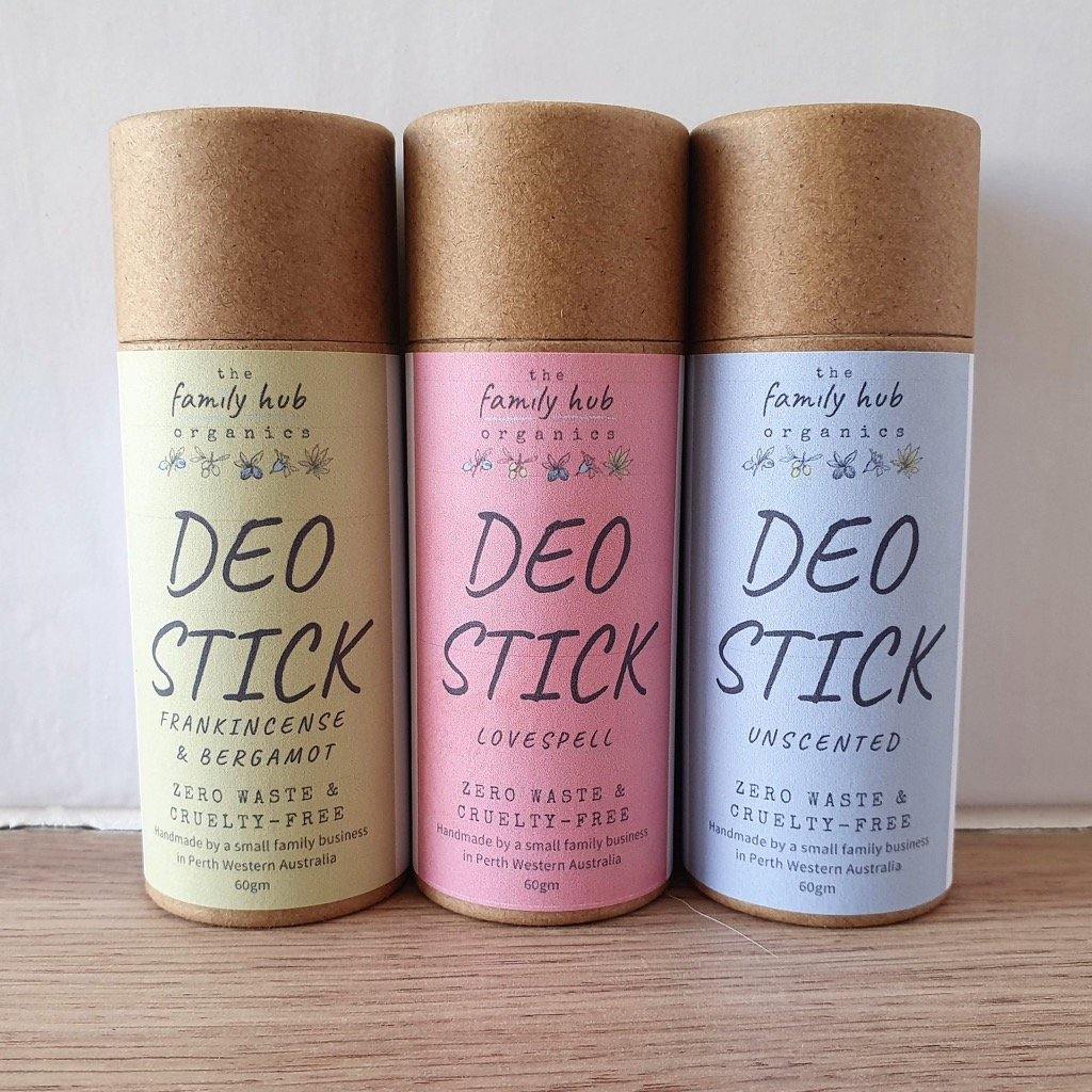 Three Varieties of Deo Stick from The Family Hub