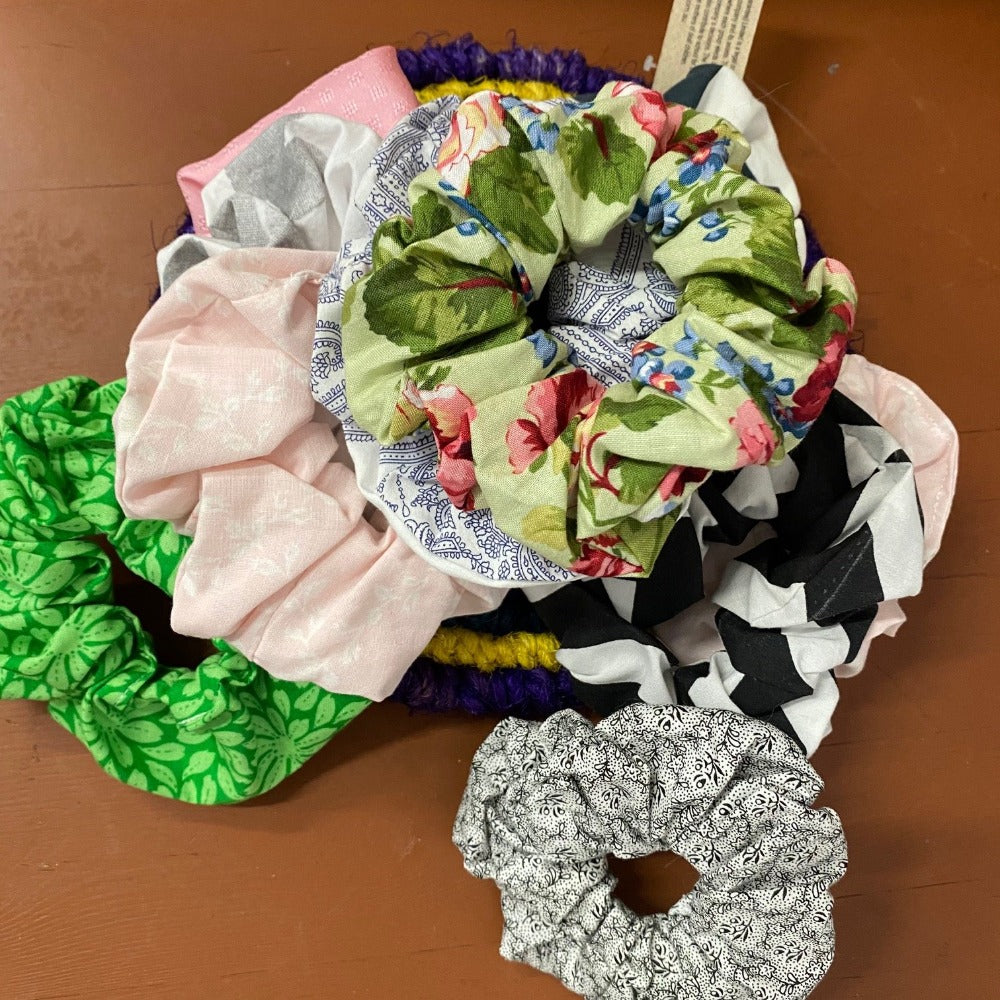 Upcycled Scrunchies In Various Designs Made By Paula W