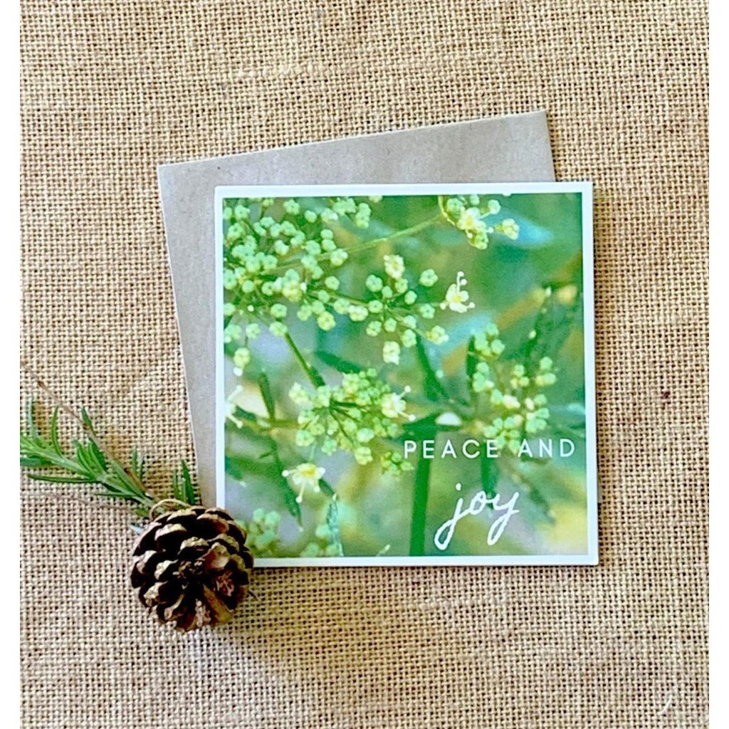 &quot;Peace and Joy&quot; Christmas Card, from Reconnect to Nature