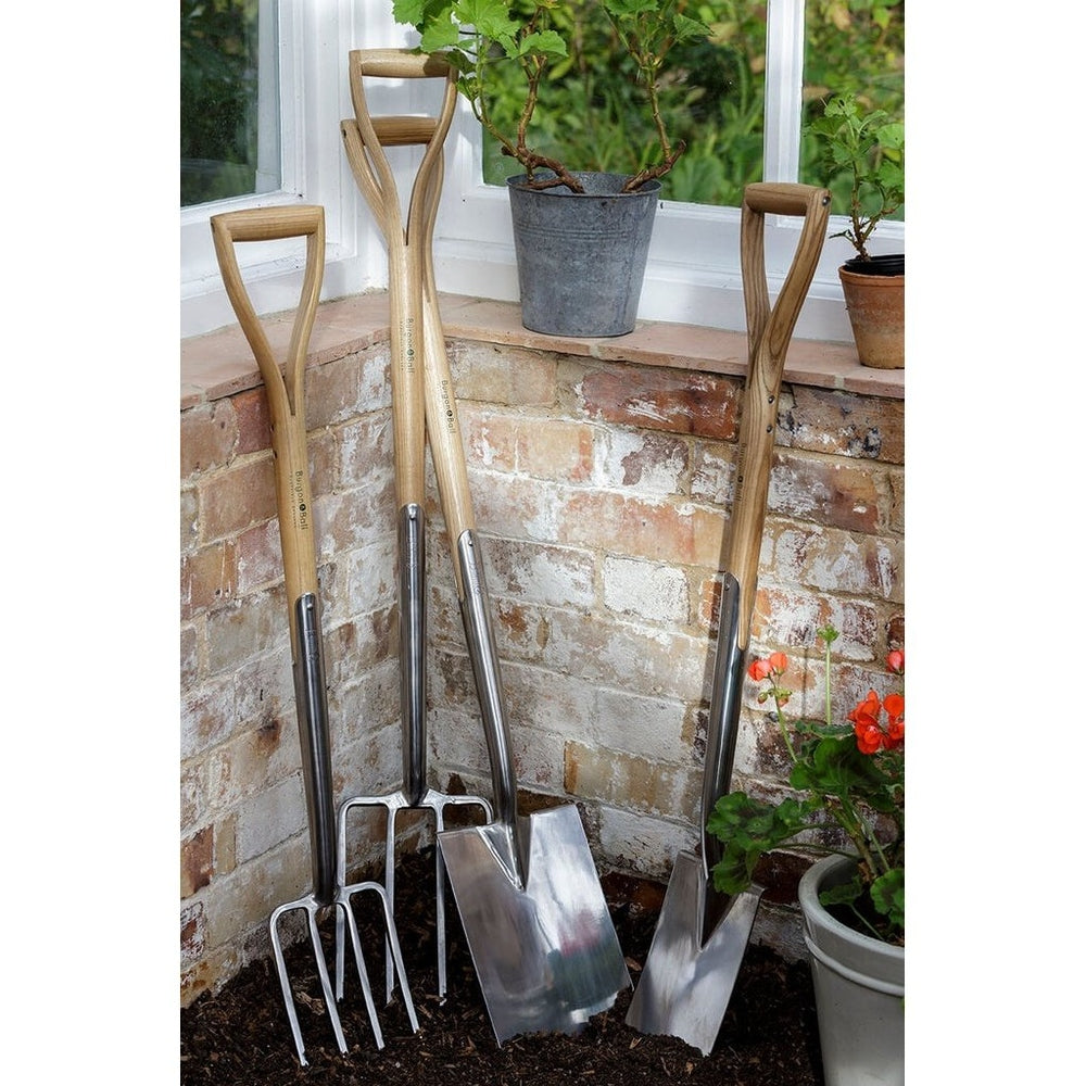 Stainless Steel Digging Spade with other Tools from Burgon & Ball