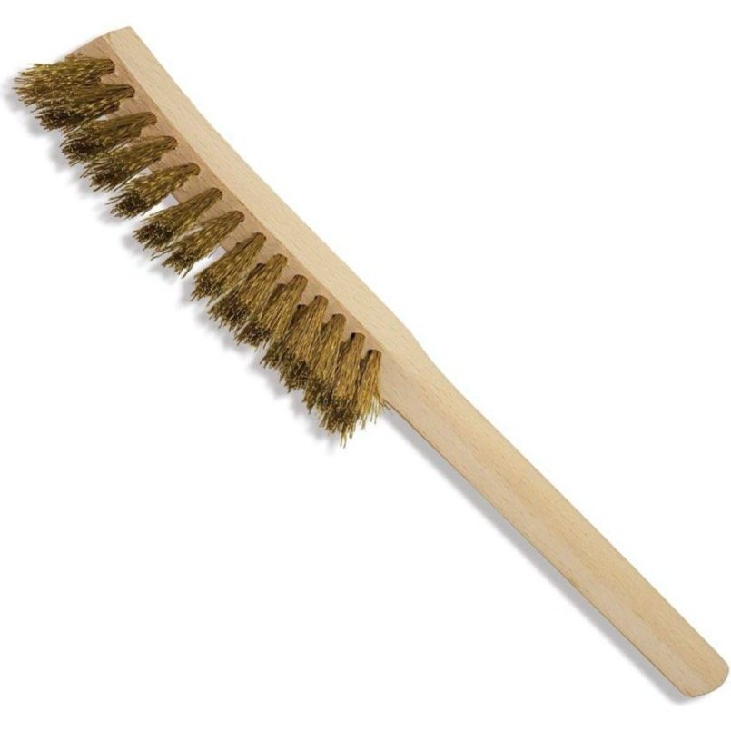 Brass Wire Brush with Beechwood Handle from Redecker