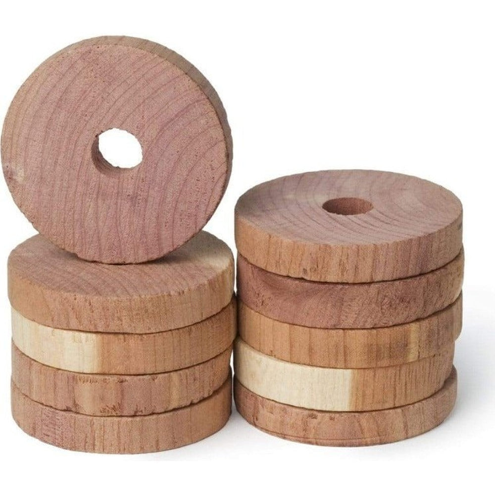 2 Stacks of Redecker Cedar Coat Hanger Rings