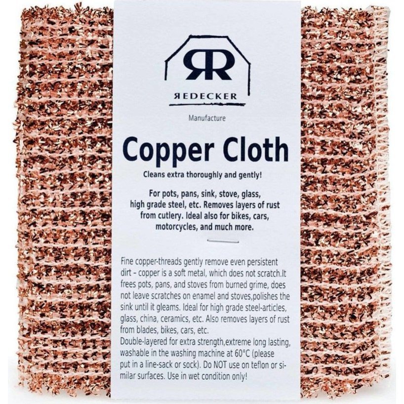Set of 2 Copper Scouring Cloths, from Redecker