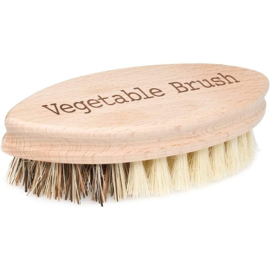 Redecker Vegetable Brush, Focussing on Beechwood Handle