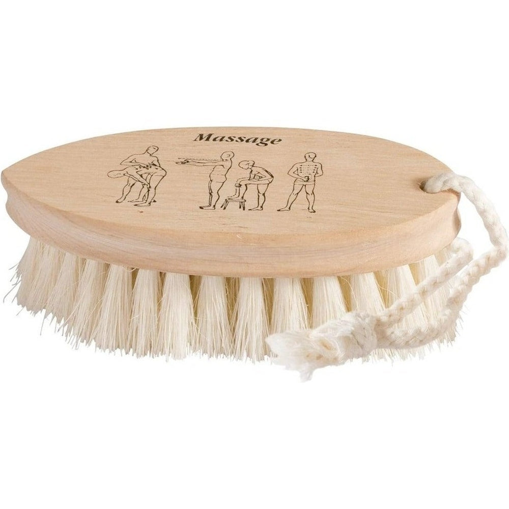 Dry massage brush with rope